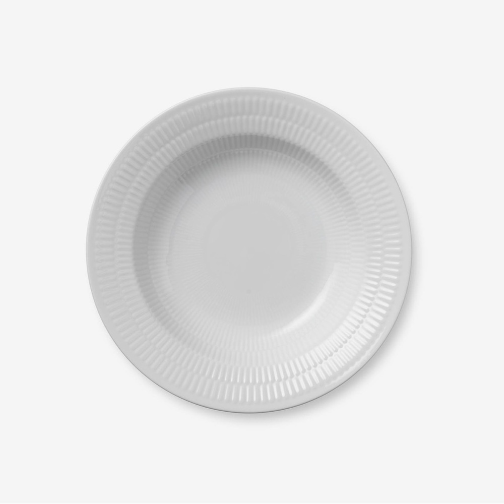 NWOT Royal Copenhagen white fluted deep plate 21cm